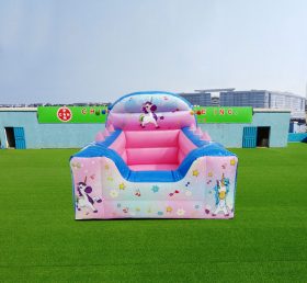 T2-4151 Unicorn Baby High Back Inflatable Ball Pool