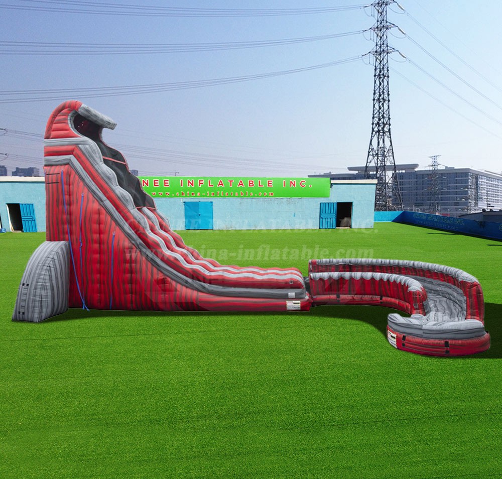 T8-4035 32 Ft Twisted Magma Water Slide