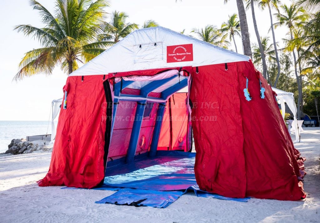 Tent1-4367 Red Medical Tent