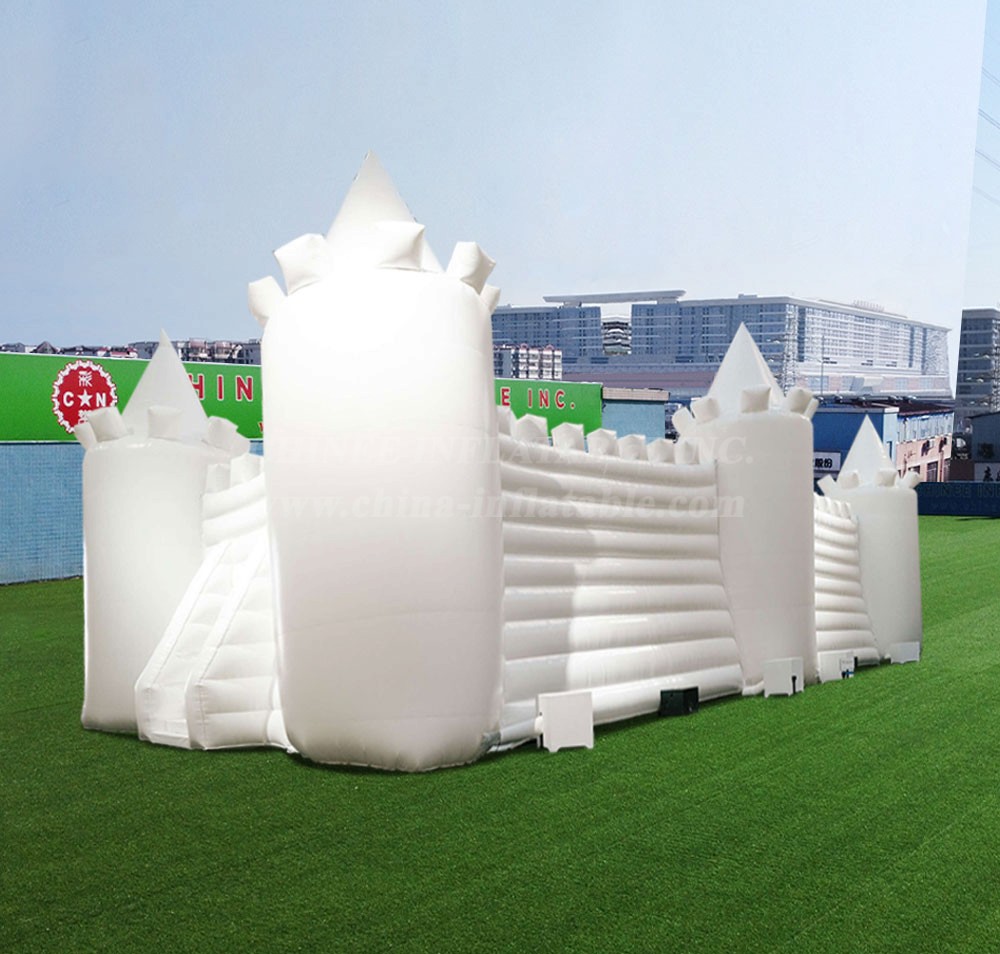 T2-3551B White Wedding Bouncy Castle