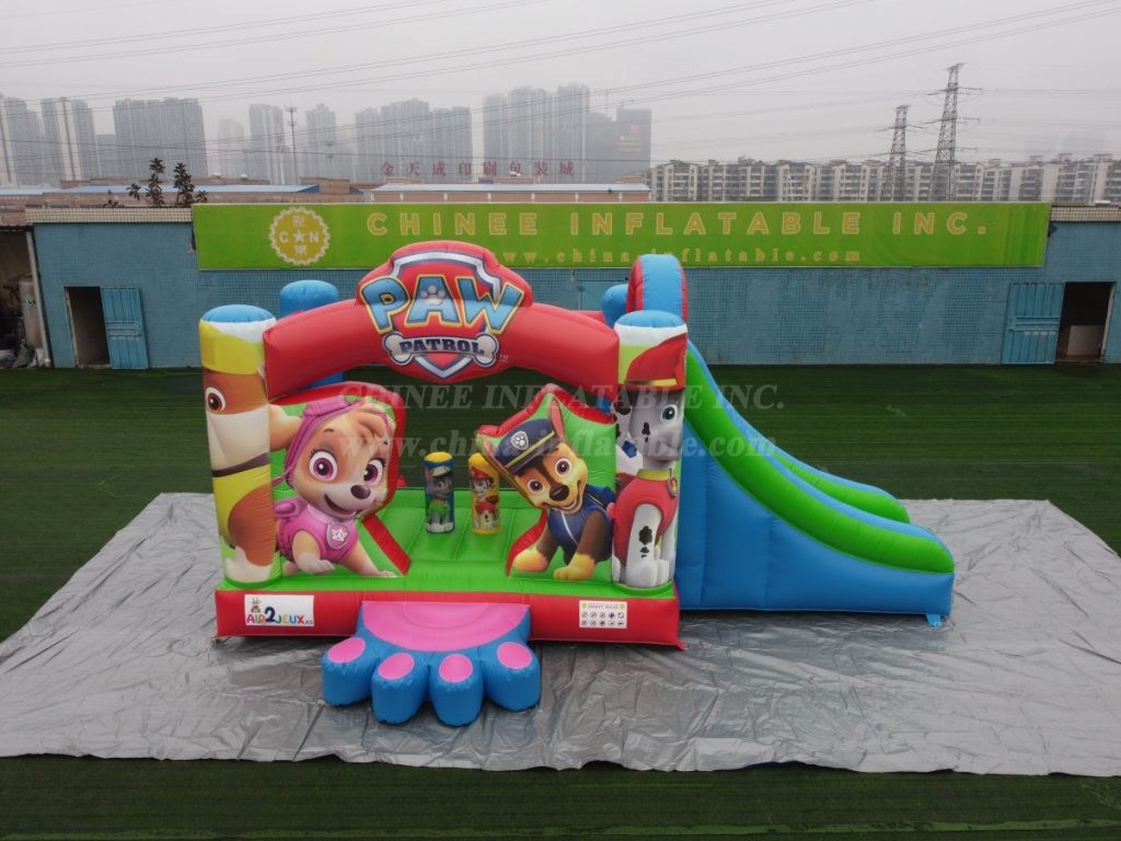 T2-4458 Paw Patrol Bouncy Castle With Slide