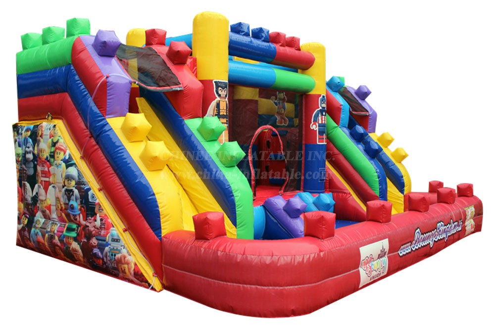 T2-4654 Lego Bouncy Castle With Slide Pool