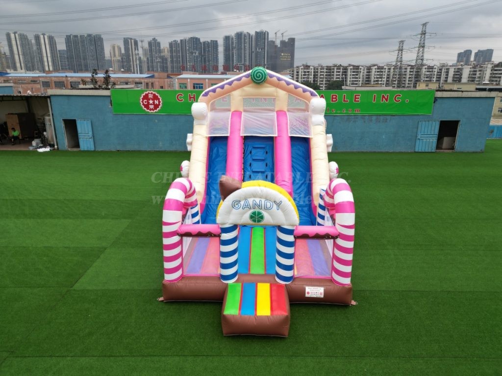 T2-4915 Candy Bouncy Castle Slide