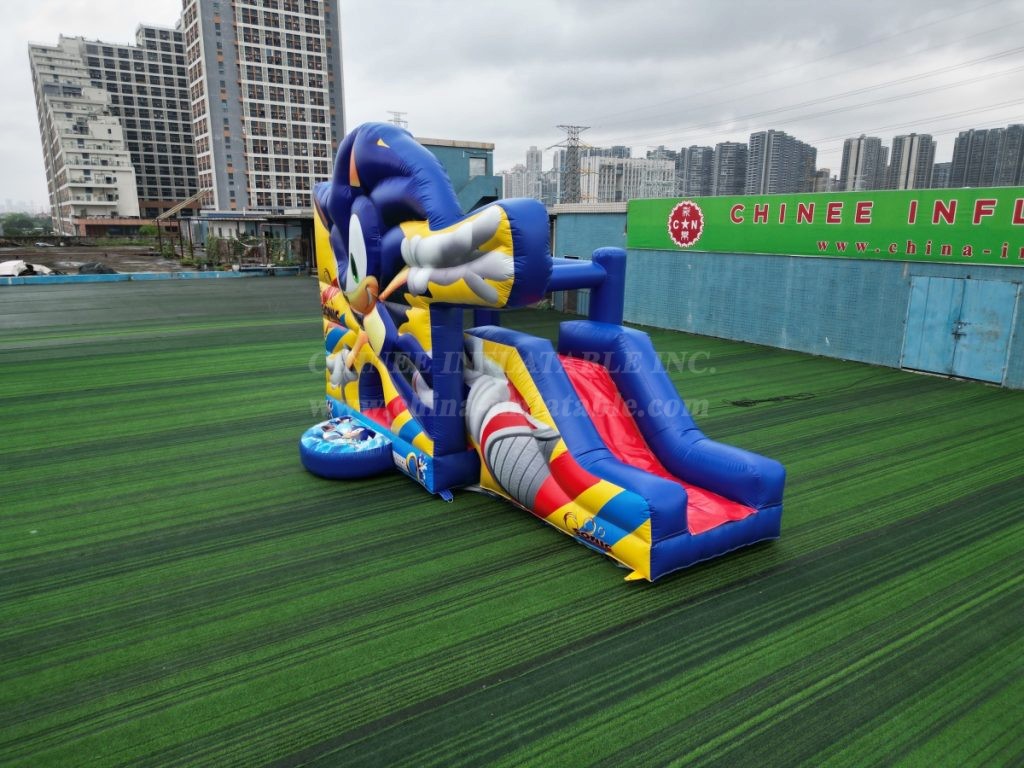 T2-4708 Sonic Bouncy Castle With Slide