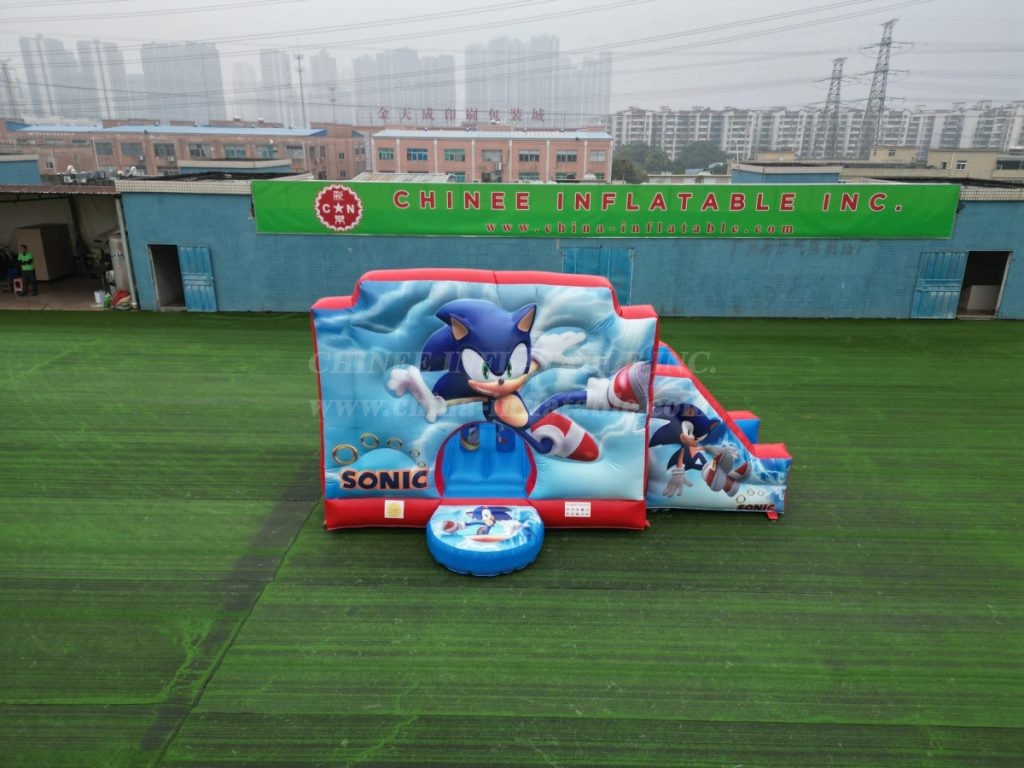 T2-4709 Sonic Bouncy Castle With Slide