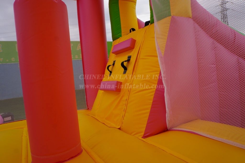 T2-6007 Unicorn Bouncy Castle With Slide &Amp; Pool