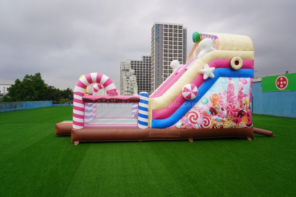 T2-4915 Candy Bouncy Castle Slide