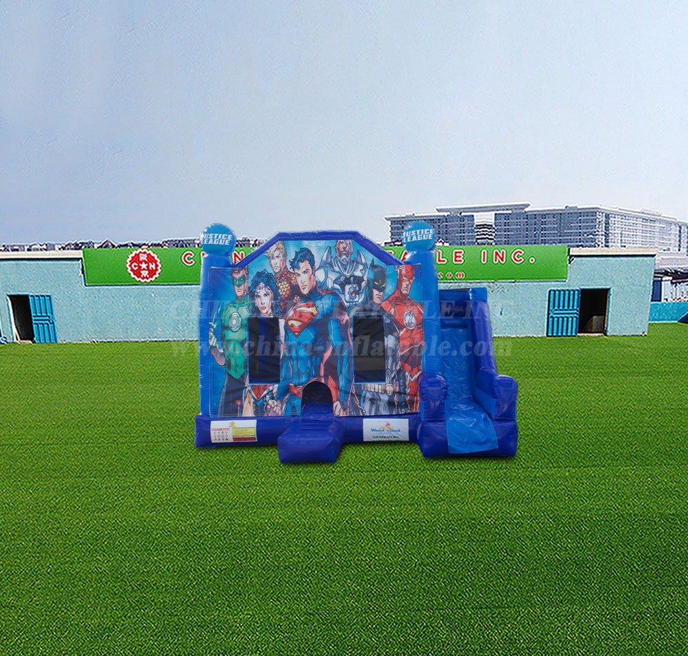 T2-4646 Justice League Jumping Castle And Slide