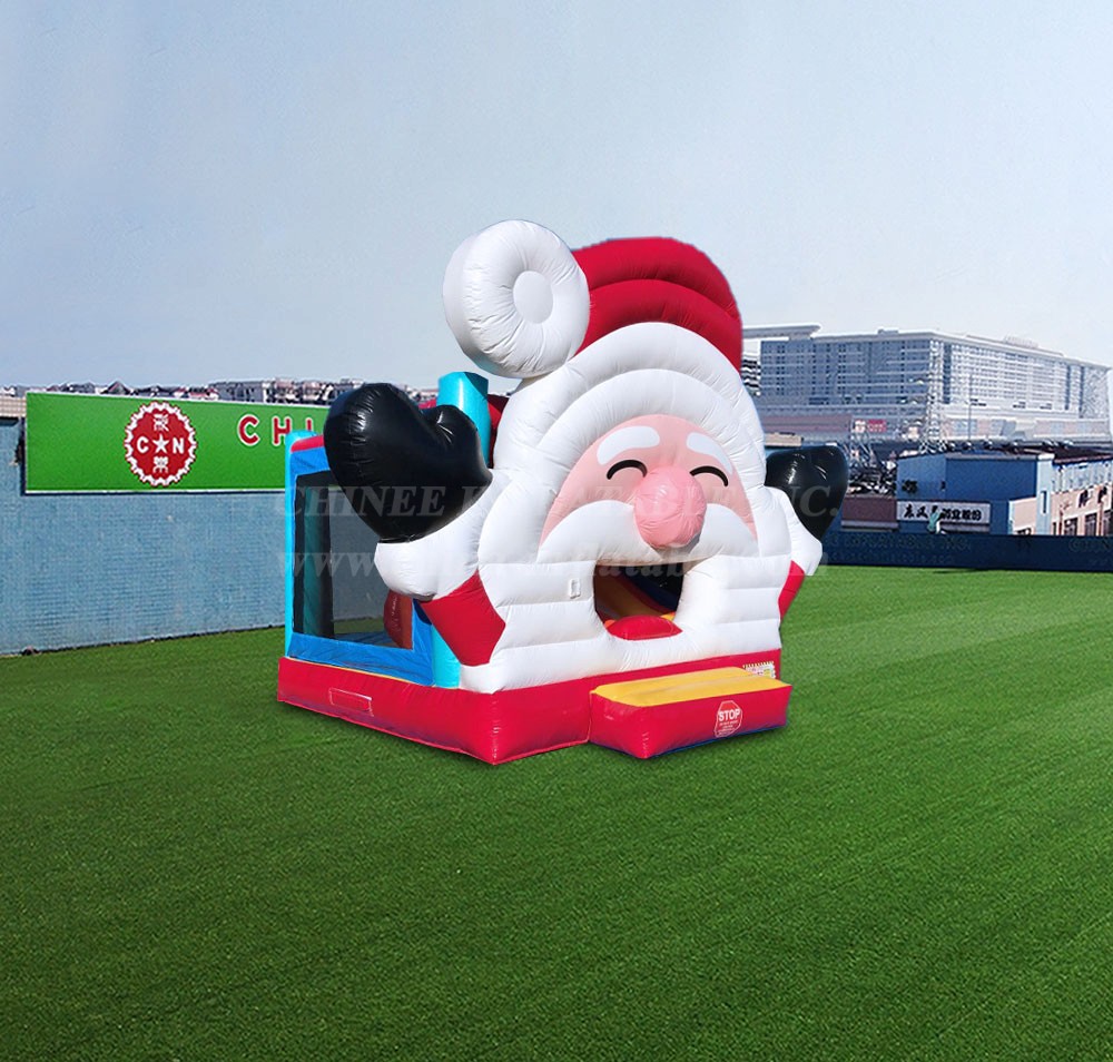 T2-4714 Big Head Santa Claus Bouncy Castle