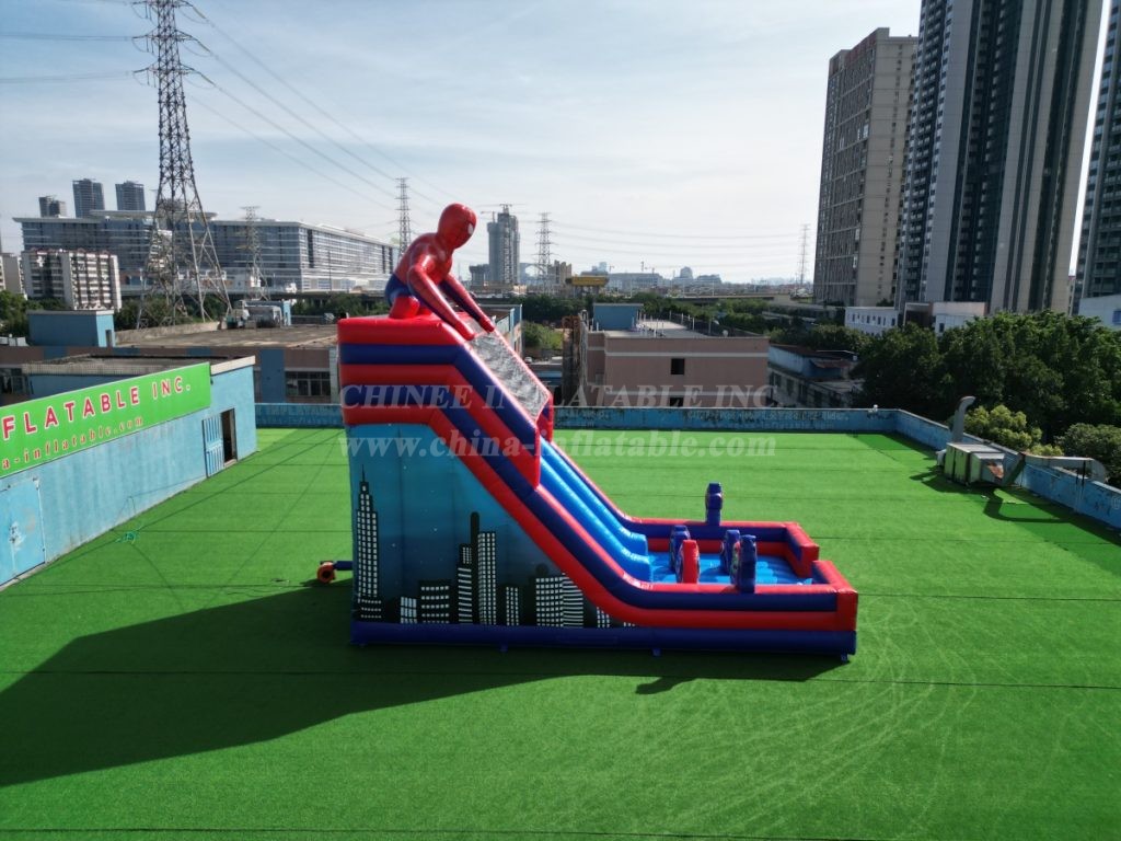 T8-4281 Spider-Man Theme Inflatable Slide