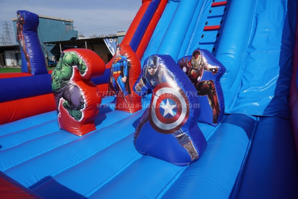T8-4281 Spider-Man Theme Inflatable Slide