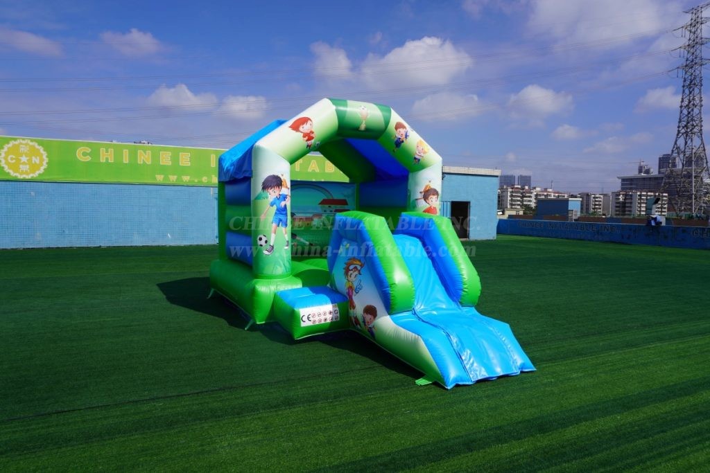 T2-2723K Football Theme Kids Bouncy Castle With Slide