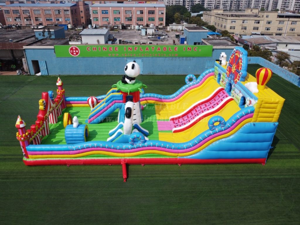 T6-803B Amazing Panda Circus Themed Inflatable Castle Playground