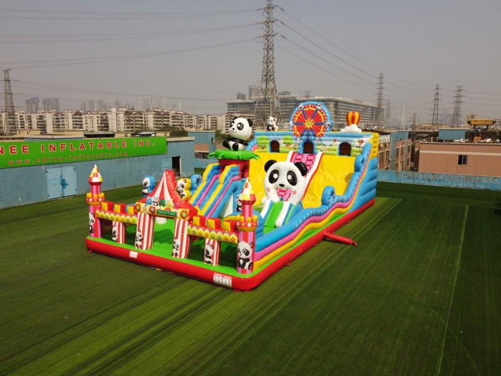 T6-803B Amazing Panda Circus Themed Inflatable Castle Playground