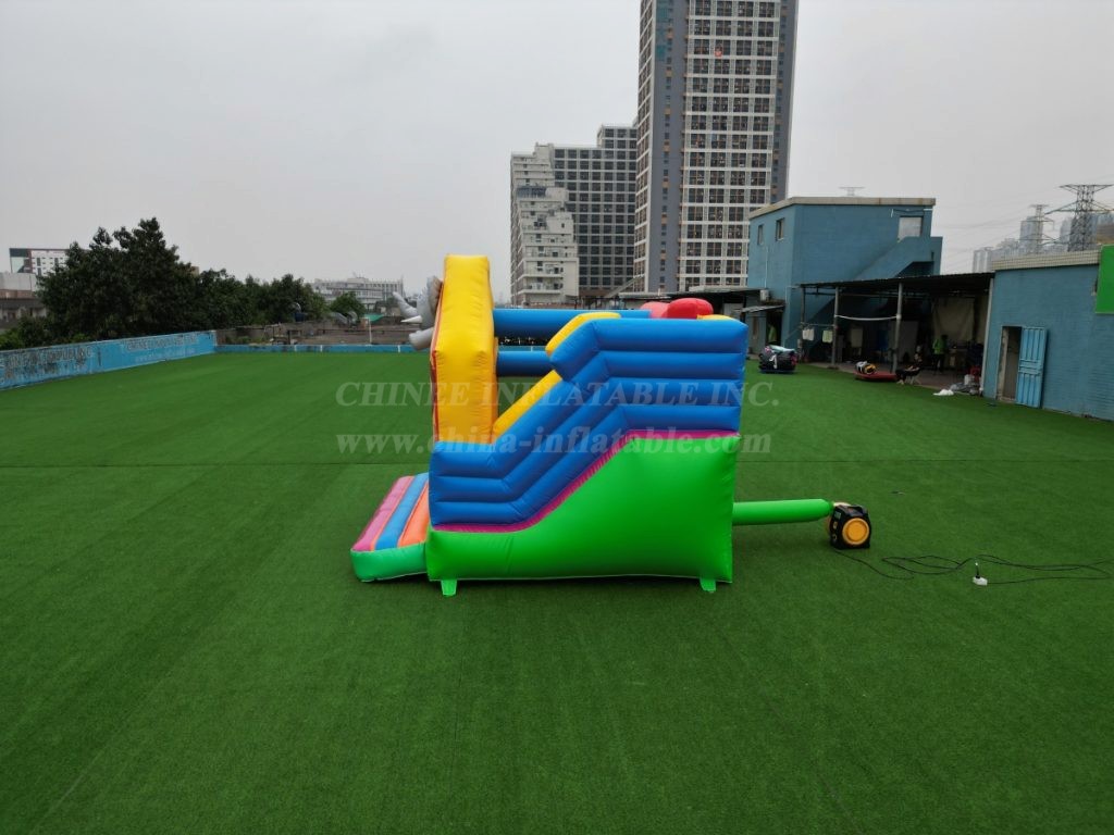 T2-3249B Inflatable Circus Elephant Castle With Slide