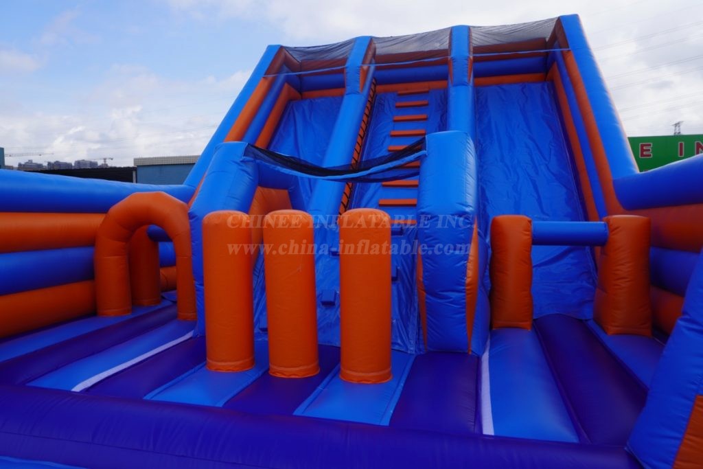 T8-1543 Dual Lane Inflatable Slide & Obstacle Course