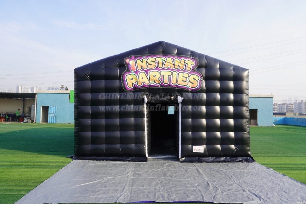 Tent1-704D Black Party Tent Inflatable Cube Tent