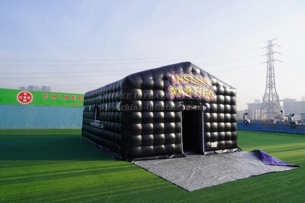 Tent1-704D Black Party Tent Inflatable Cube Tent