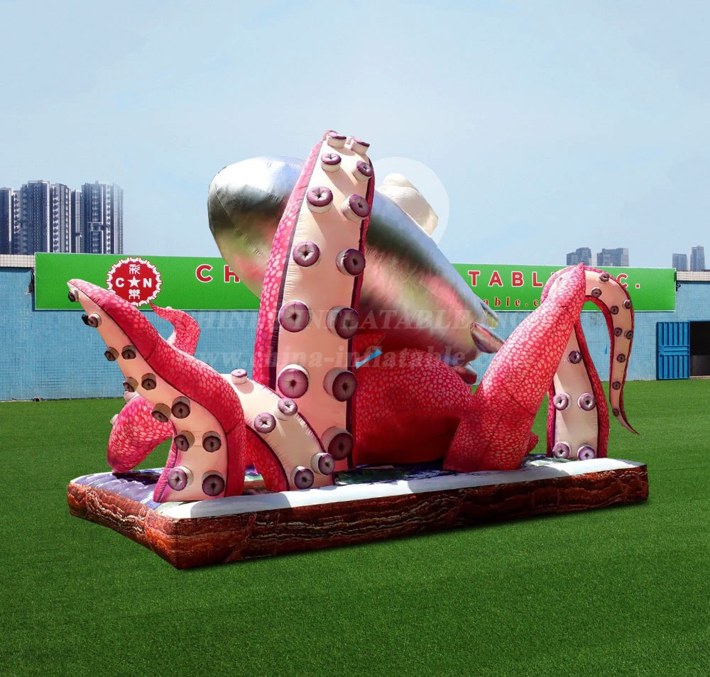 S4-709 Octopus and Spaceship Advertising Inflatable Giant Sea Animal Activity