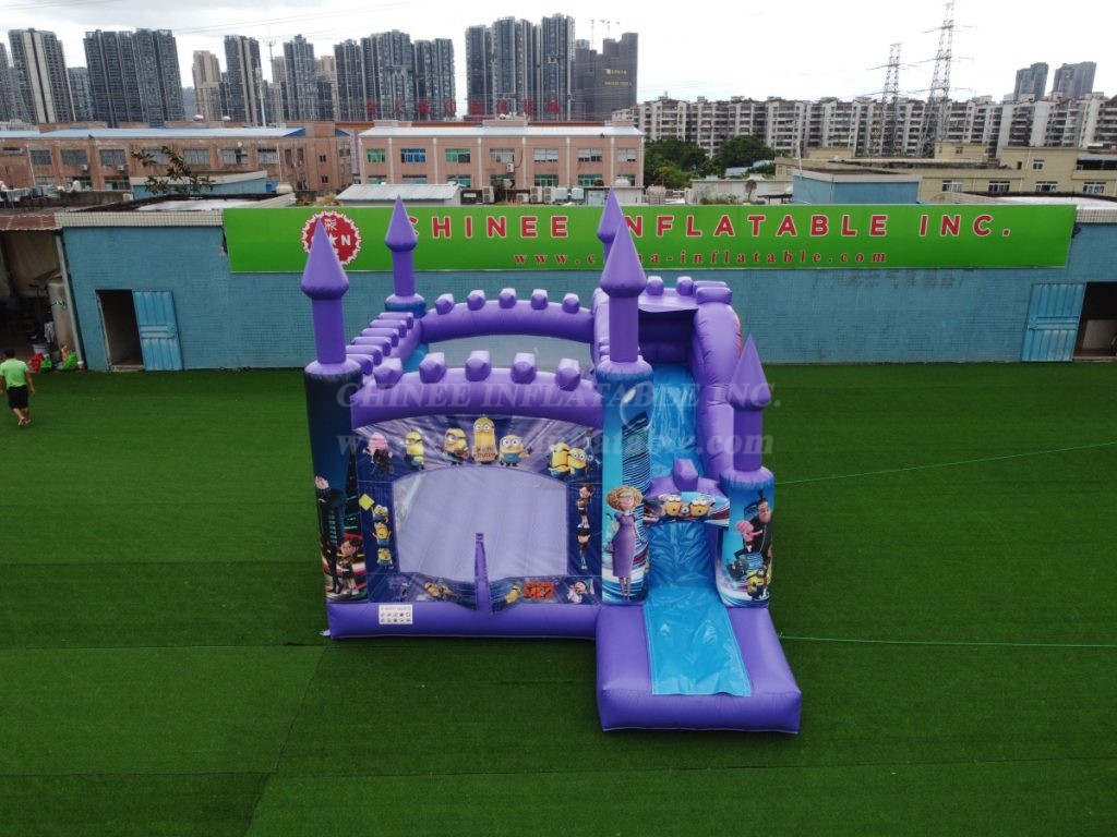 T5-673B Minion theme bouncy castle with slide