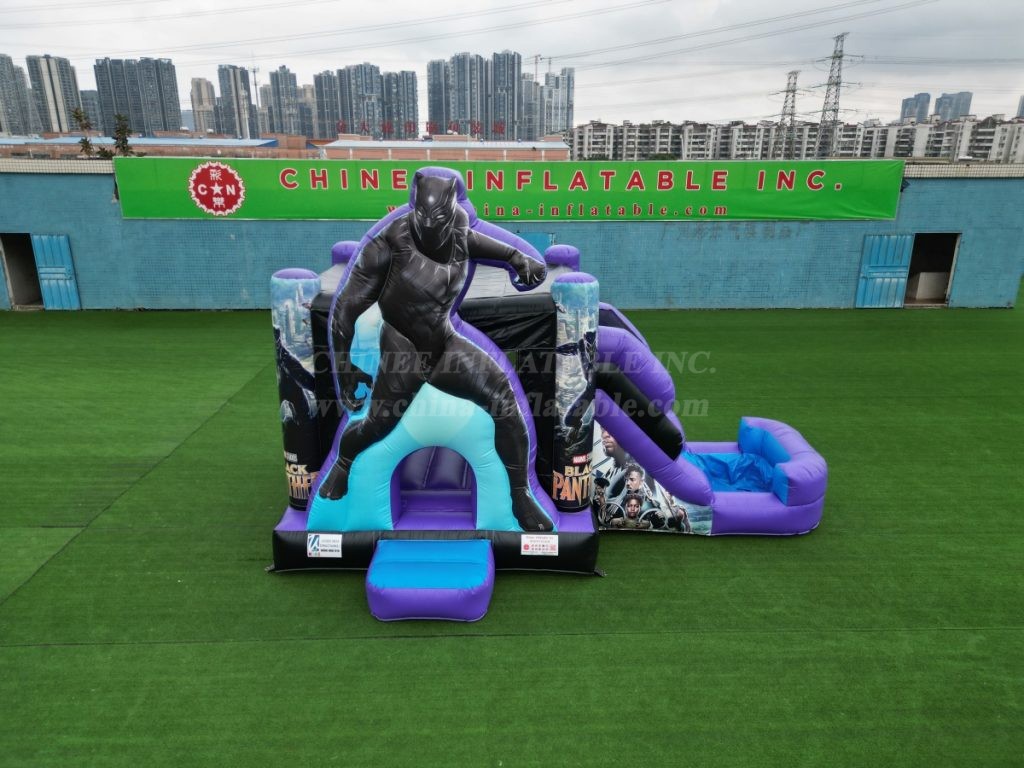 T2-8002 Black Panther Bouncy Castle with Slide