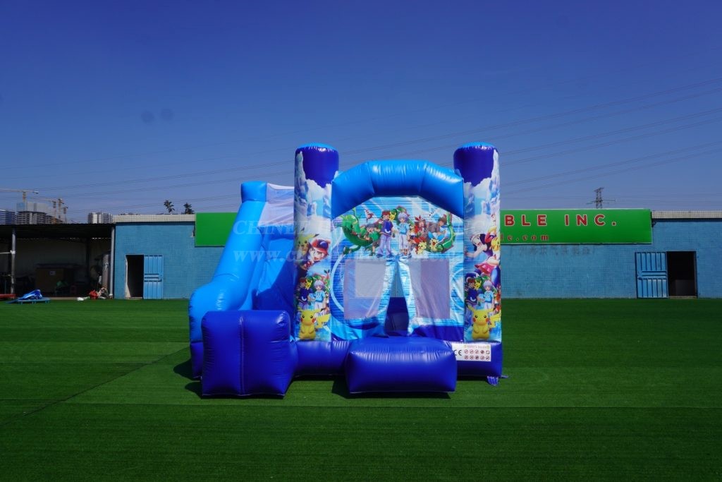 T2-3226X Pokémon theme bouncy castle with slide