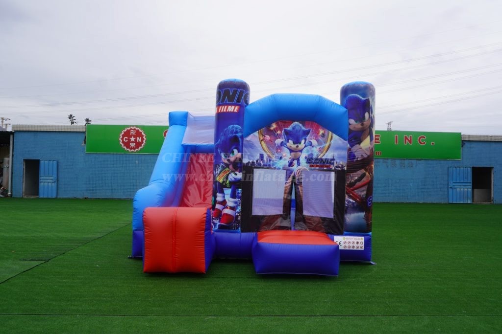 T2-3226Y Sonic theme bouncy castle with slide