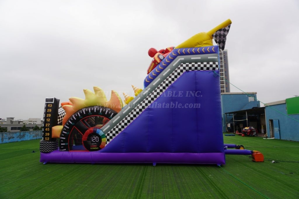 T8-7000 racing theme inflatable slide