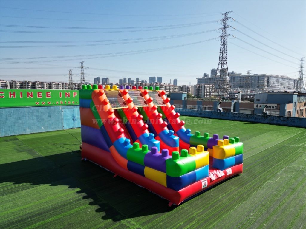 T8-5100B Lego theme inflatable slide