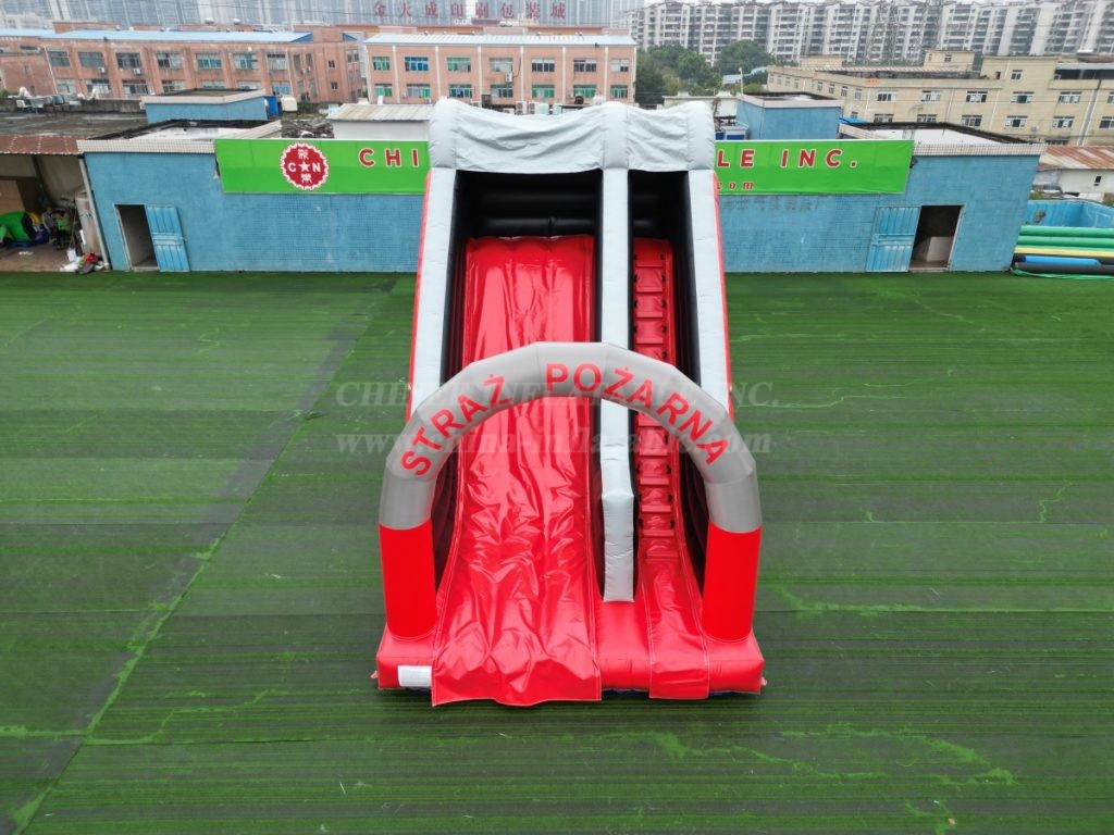 T8-1295B Fire Truck Theme Inflatable Slide