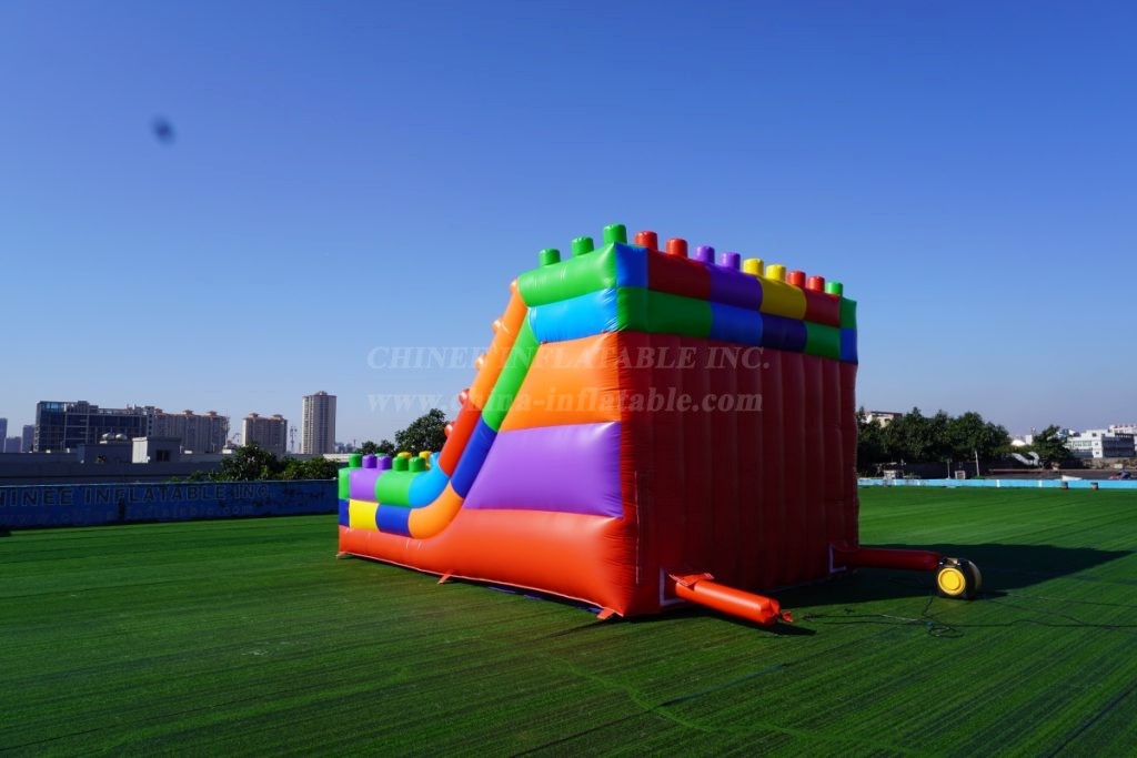 T8-5100B Lego theme inflatable slide