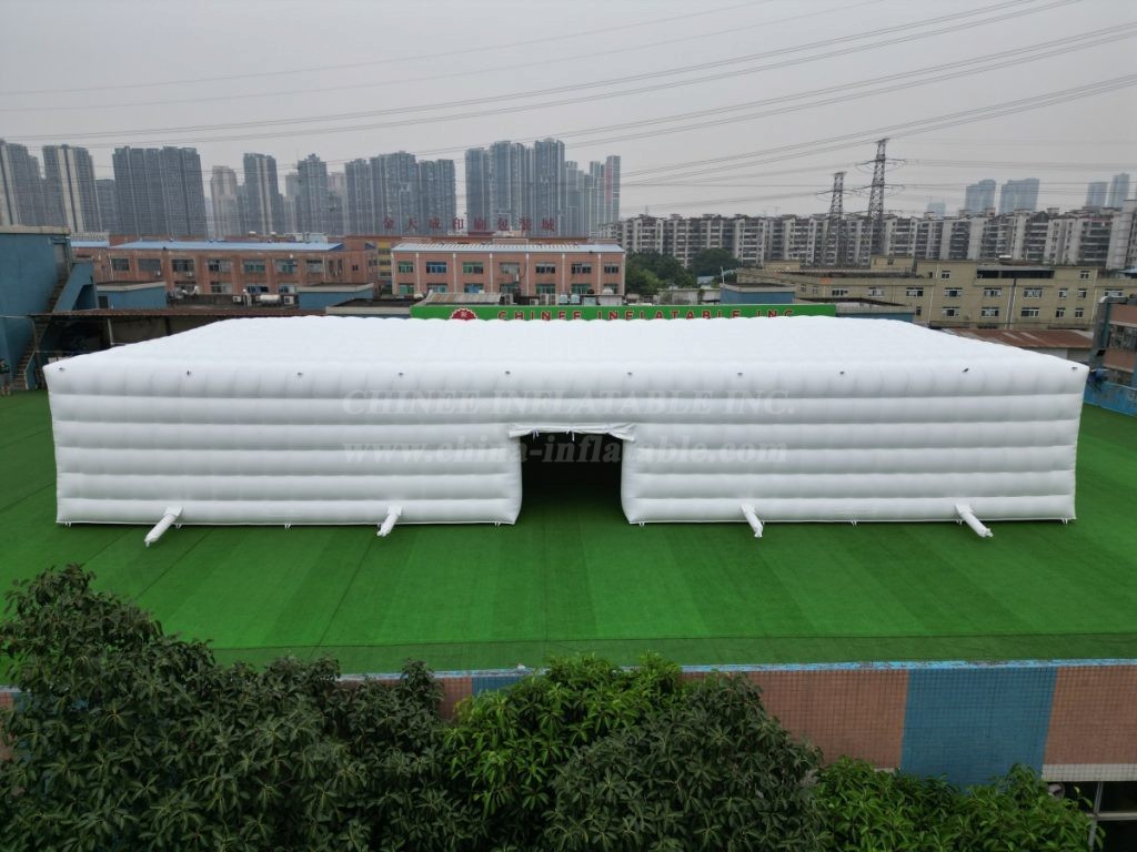 Tent1-4719 250㎡ pure white inflatable cube tent