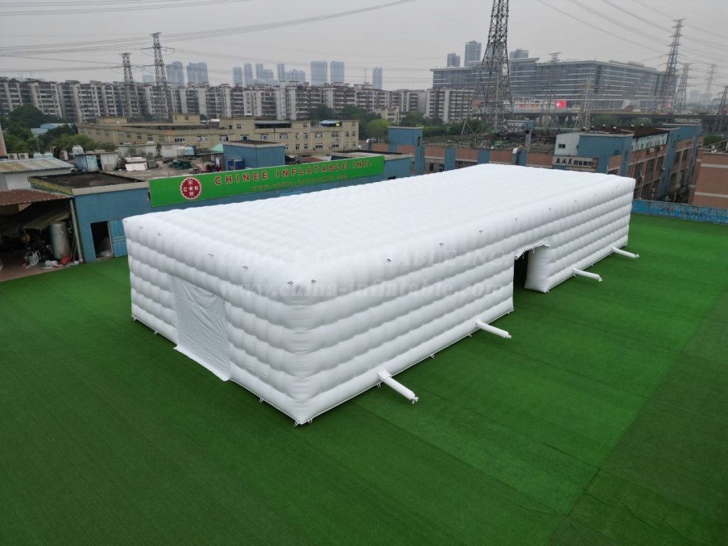 Tent1-4719 250㎡ pure white inflatable cube tent