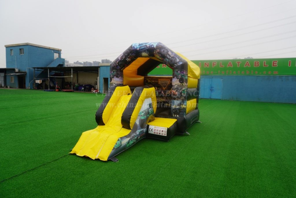 T2-1054E Monster Trucks Bounce House