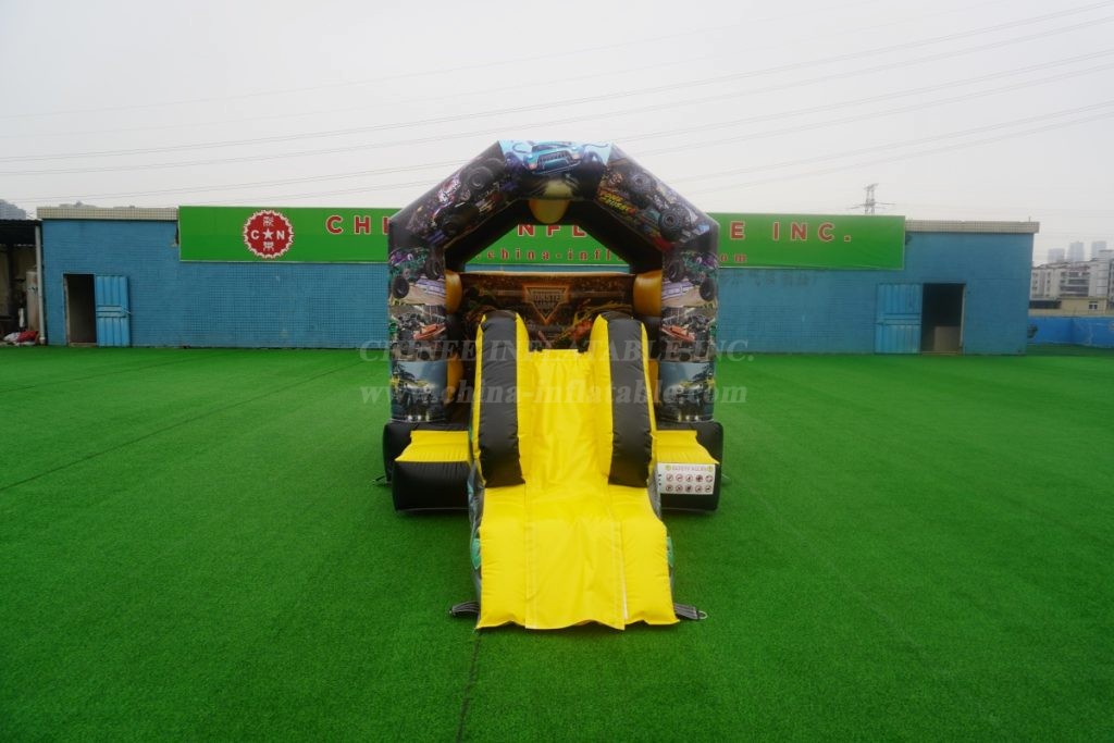 T2-1054E Monster Trucks Bounce House