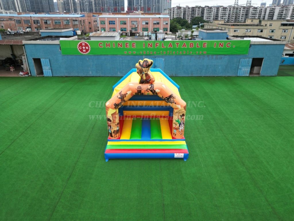 T2-3339G Western Cowboy Themed Bounce House