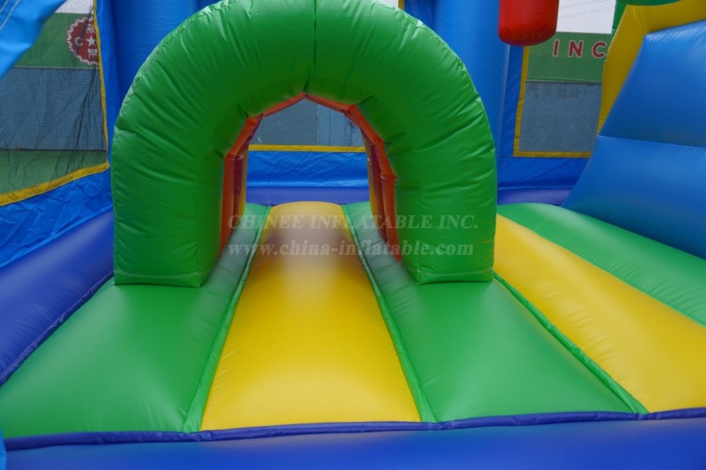 T2-8112 Football themed bouncy castle with slide