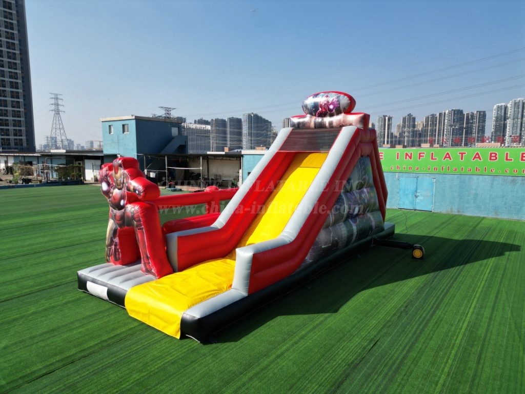 T8-1024A Iron Man theme inflatable slide