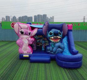 T2-8203B Stitch Theme Bounce Castle with Slide & Pool