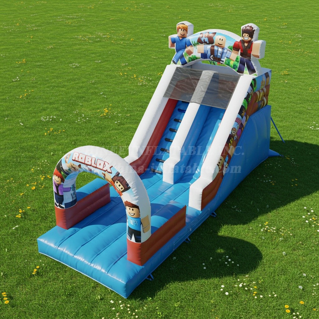 T8-8053 Roblox Inflatable Dry Slide