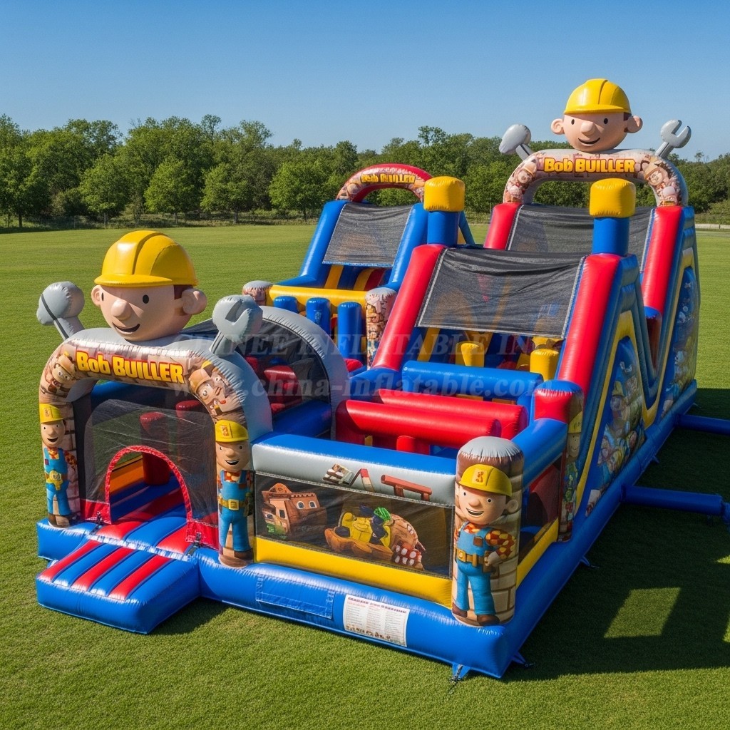 T7-3605 Bob The Builder Inflatable Obstacle Courses