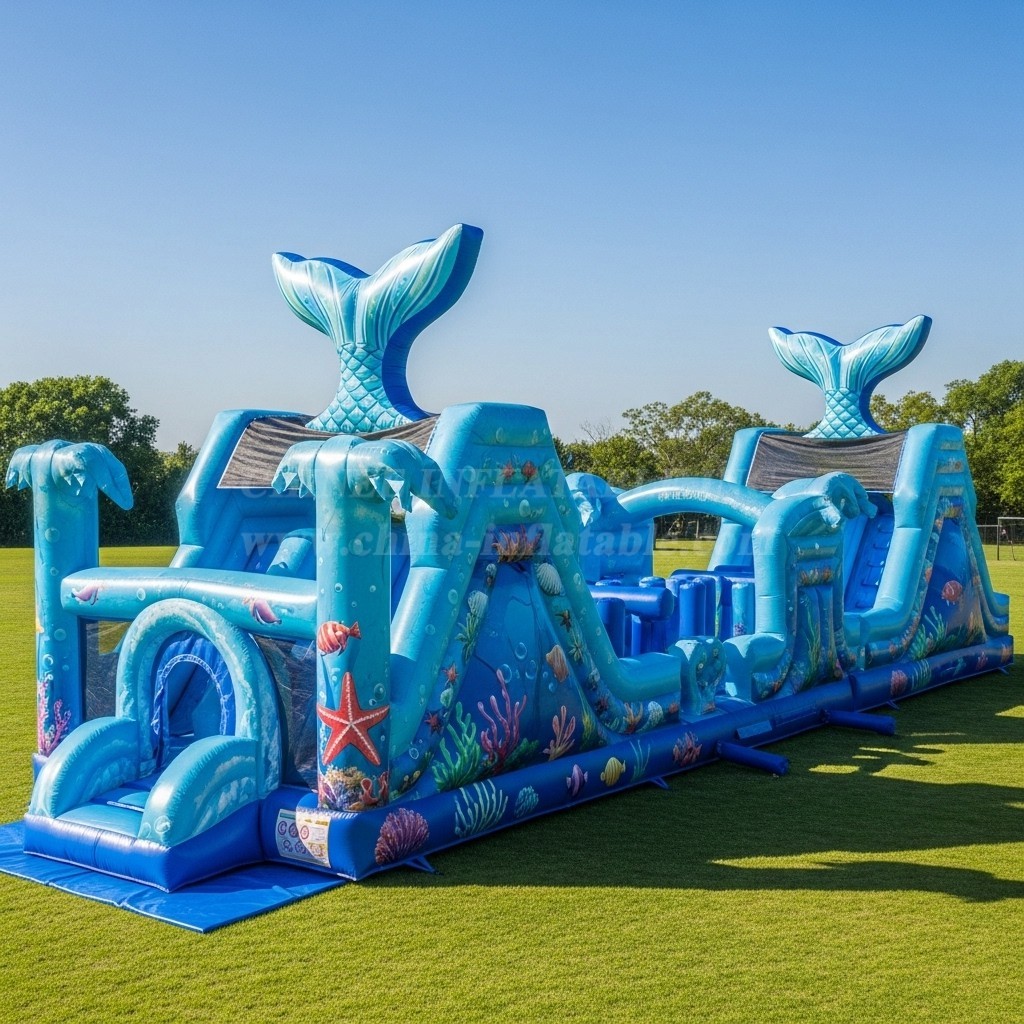 T7-3633 Mermaid Inflatable Obstacle Courses