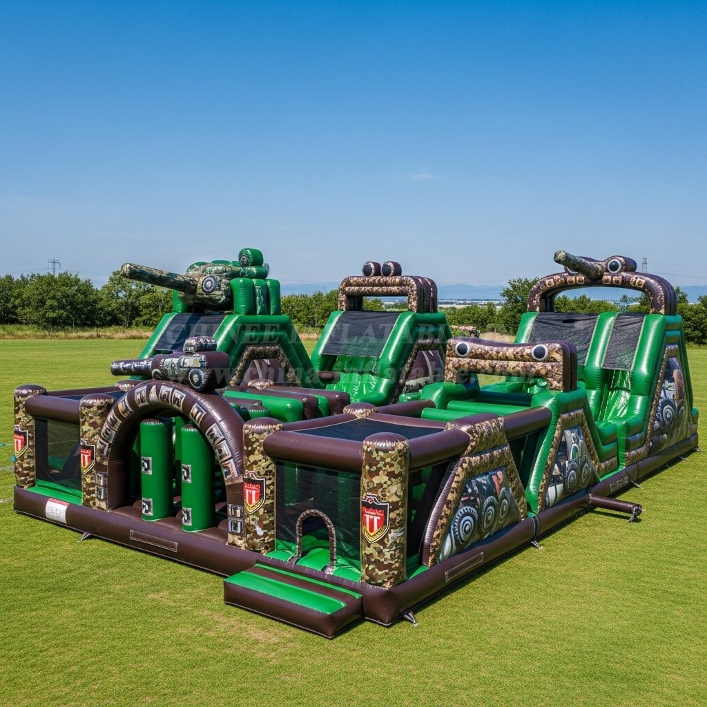 T6-6187 Military Style Inflatable Playground