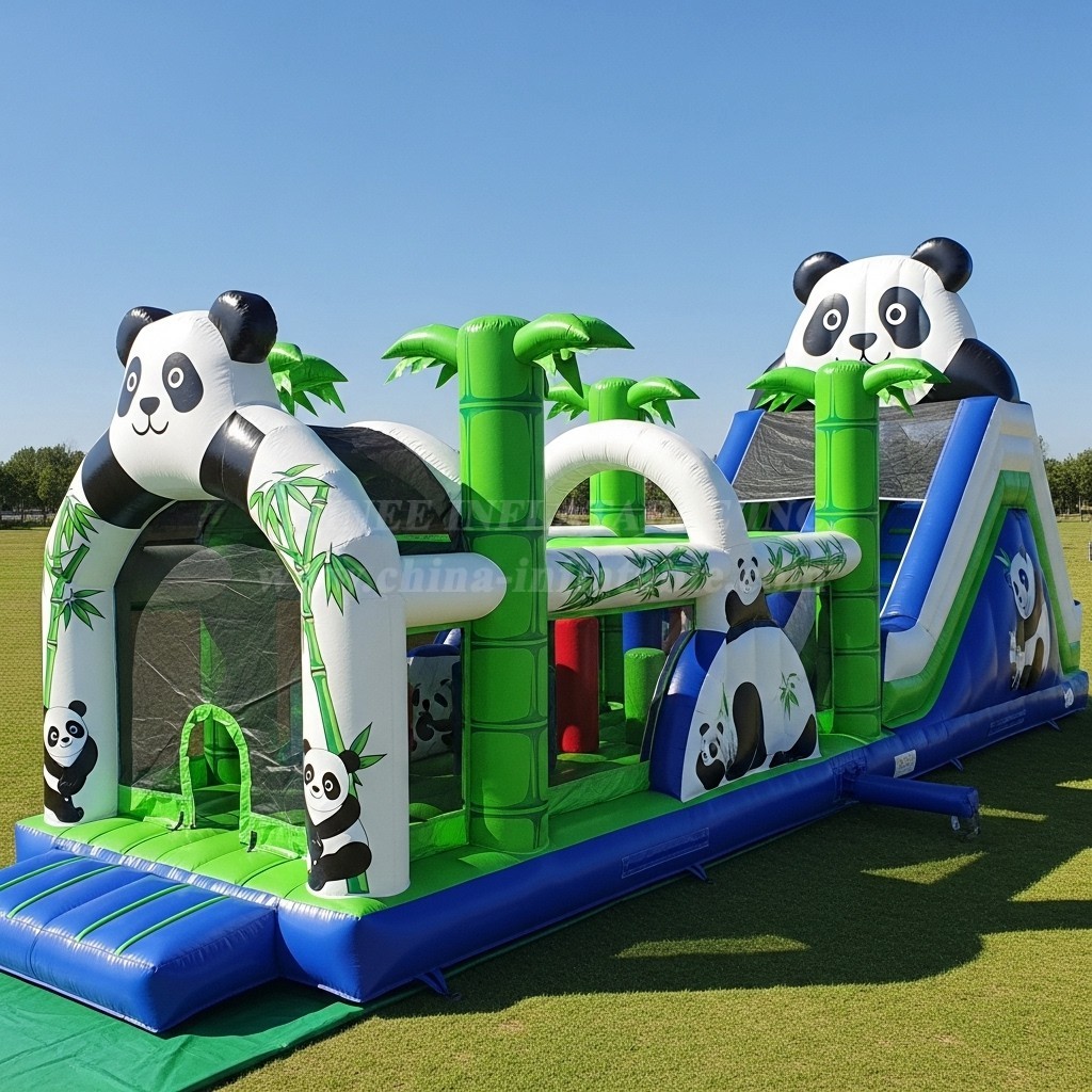 T7-3647 Panda Inflatable Obstacle Courses