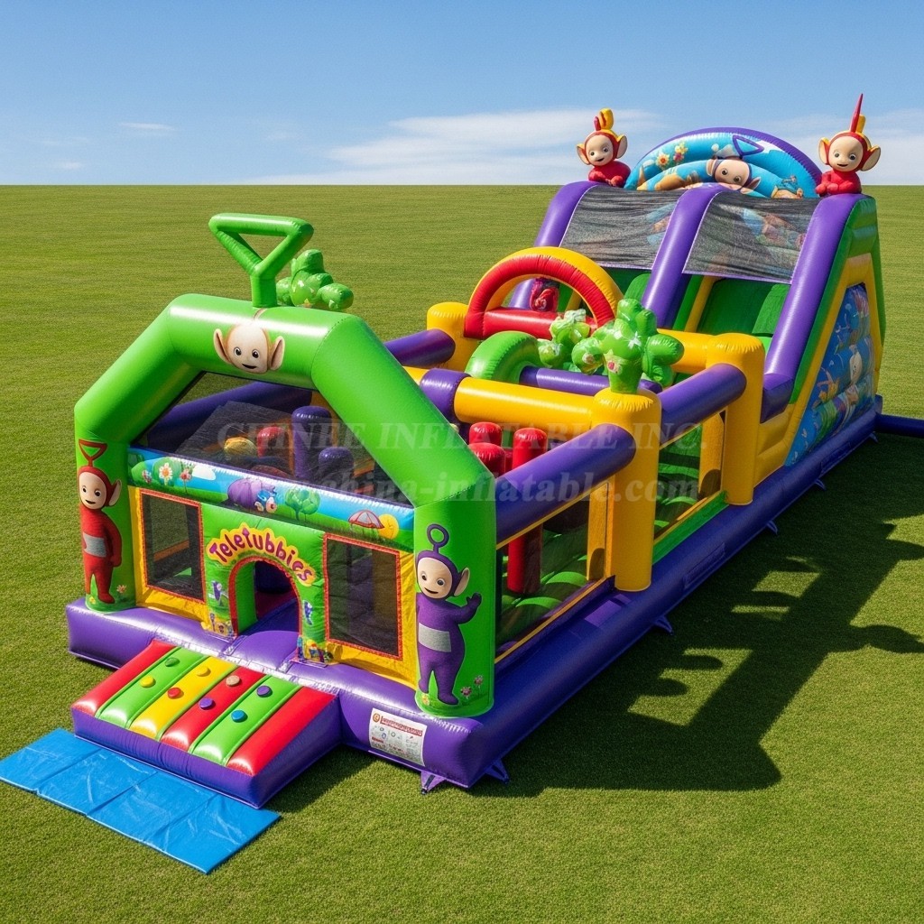 T7-3672 Teletubbies Inflatable Obstacle Courses
