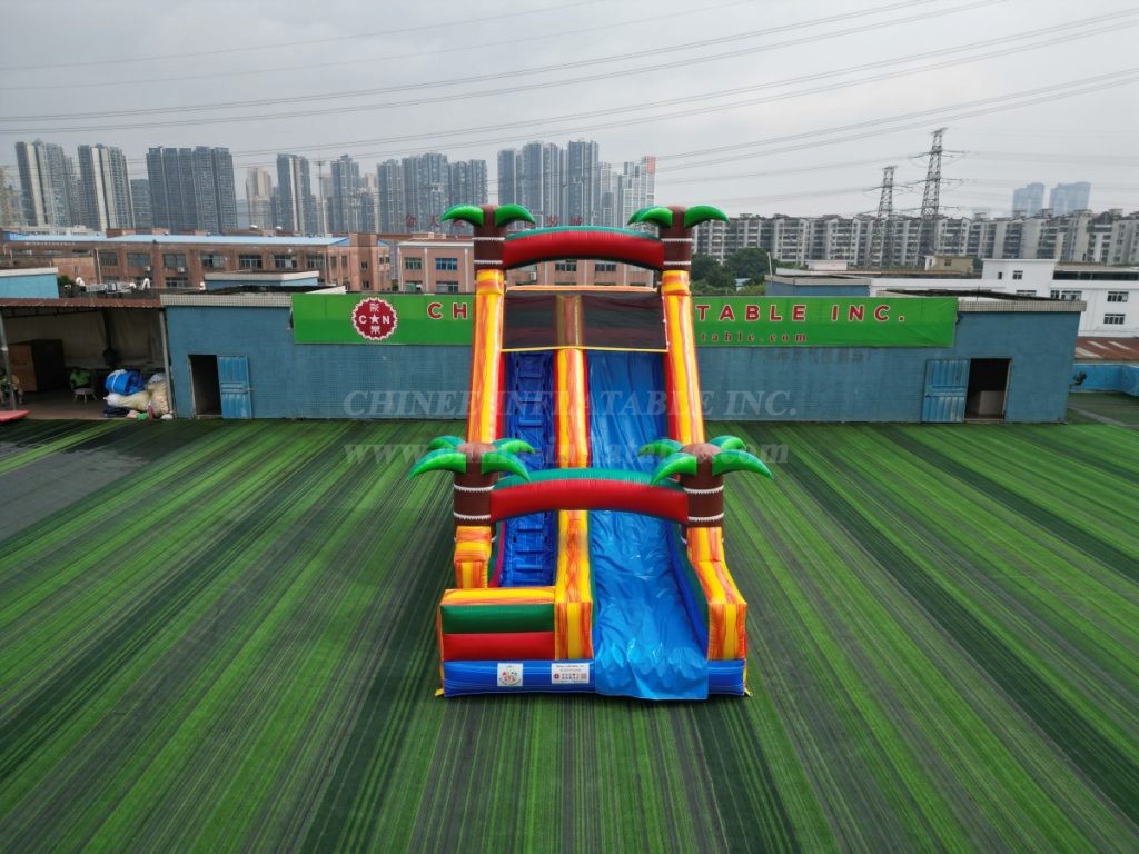 T8-5302B Tropical Inflatable Wet & Dry Slide