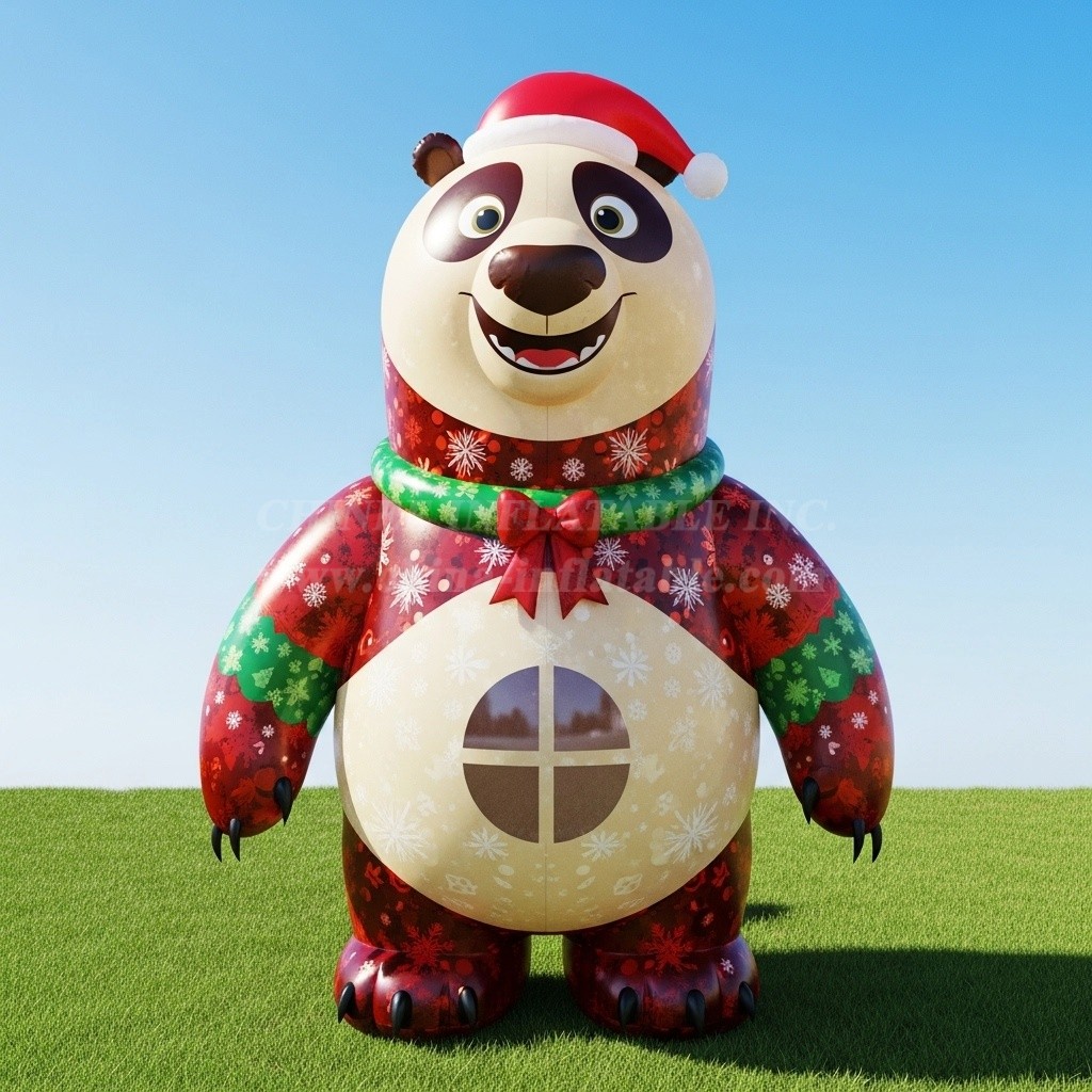 C1-735 Christmas Panda Inflatable Cartoon