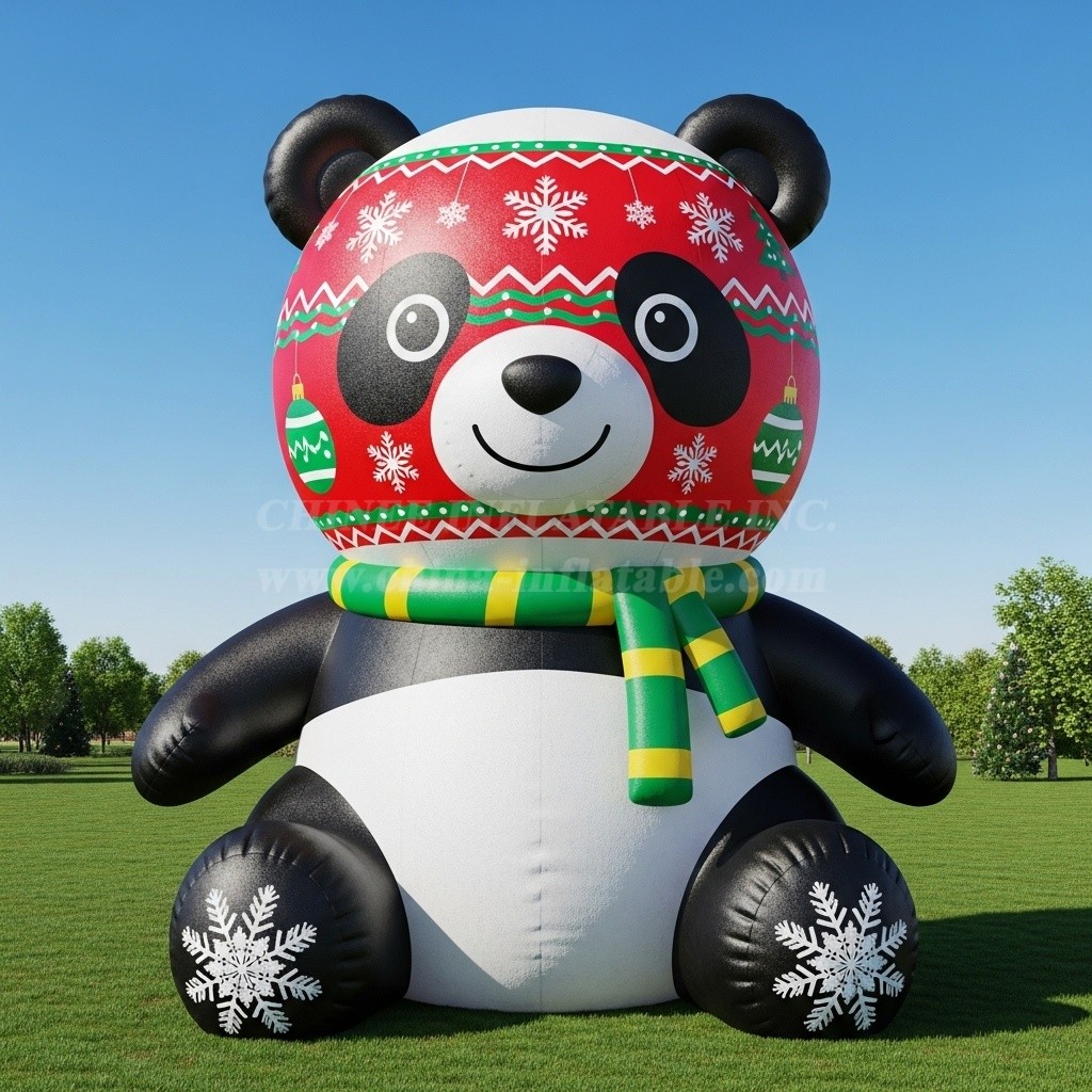 C1-740 Christmas Panda Inflatable Cartoons