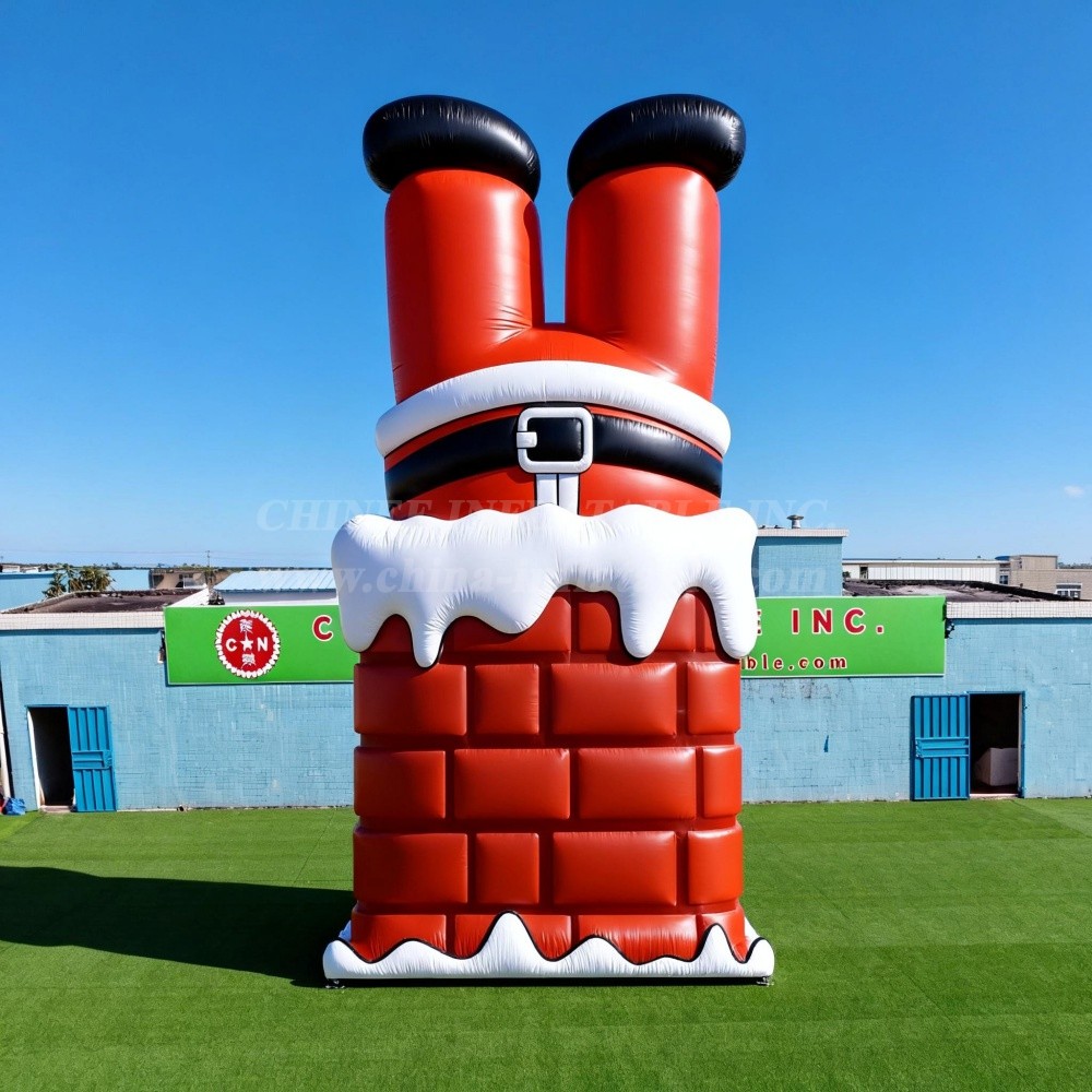 C1-805 Santa Claus Chimney Inflatable Model Product