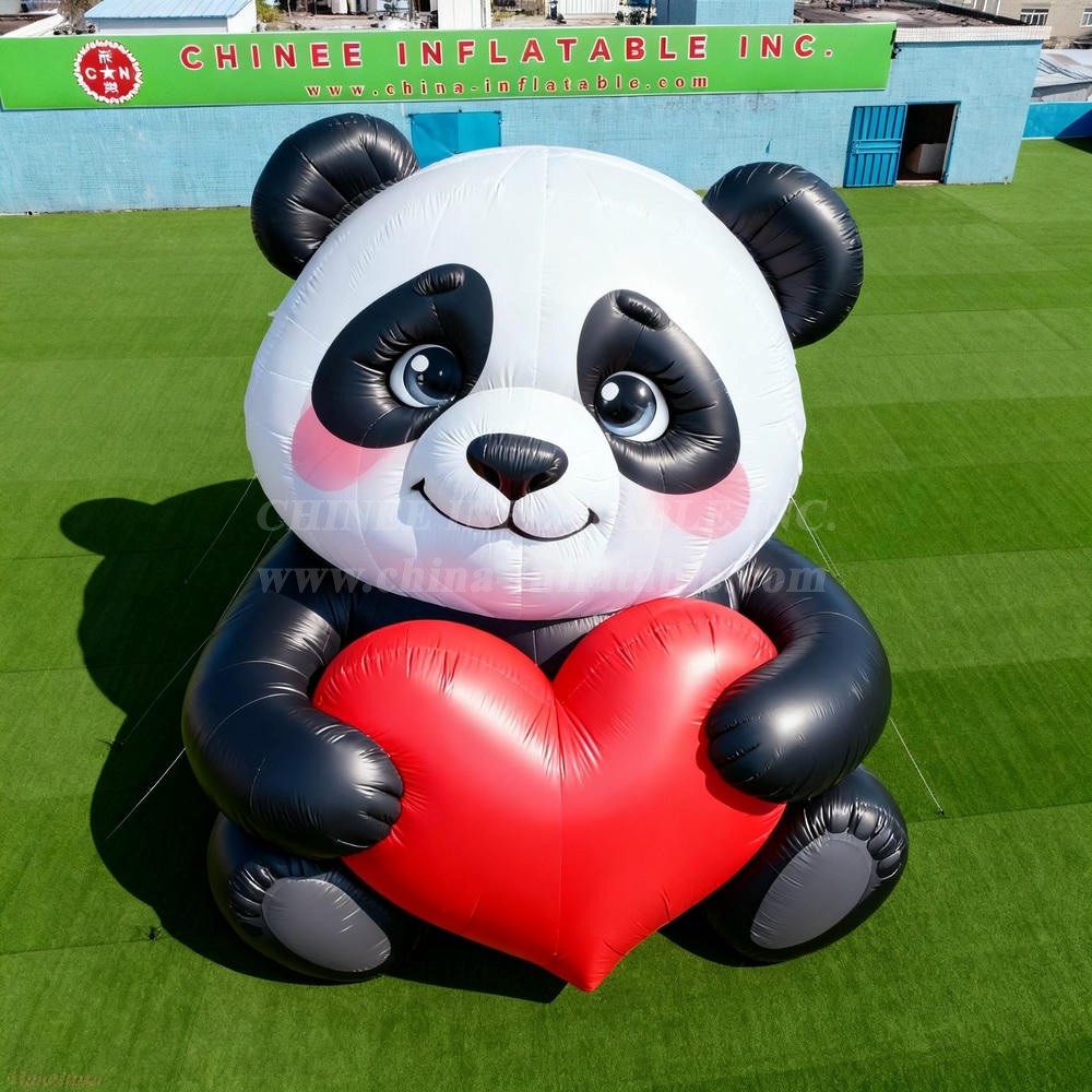 Cartoon3-144 Panda Heart Inflatable Cartoons